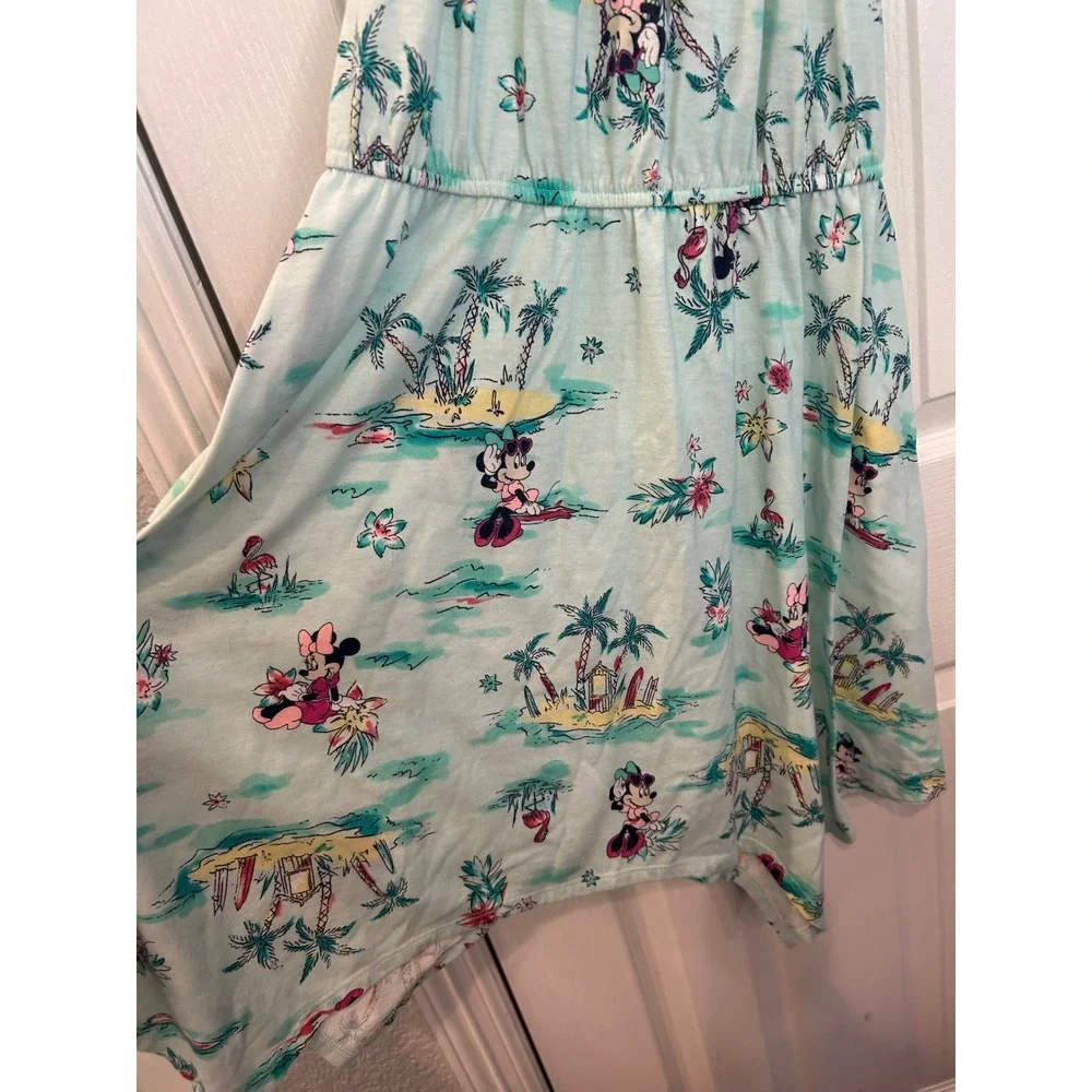 Disney Jumping Beans Dress Mint Green Minnie Mouse Tropical Handkerchief‎ bin A